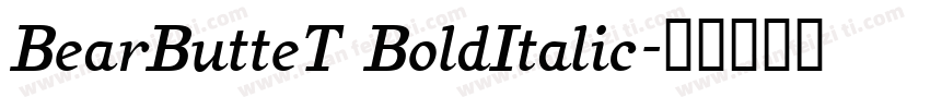 BearButteT BoldItalic字体转换
